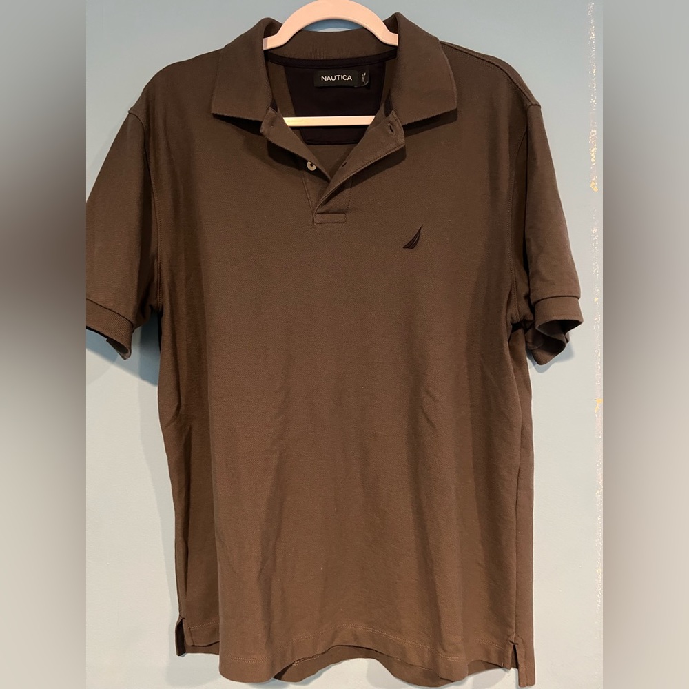 Nautica men’s polo shirt in dark grey size M